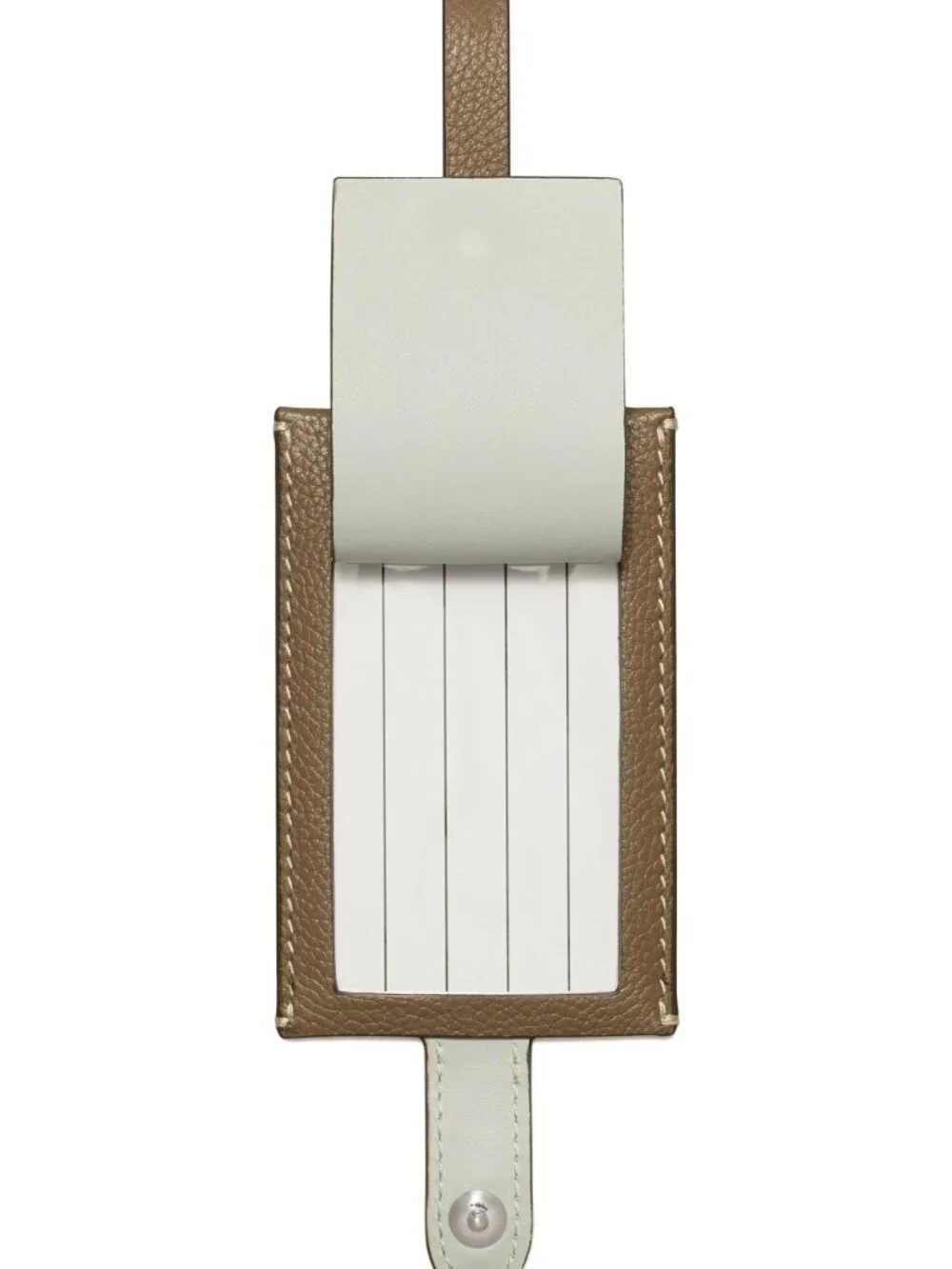 Tory Burch $100 Leather Luggage Tag Wild Mushroom NWT!